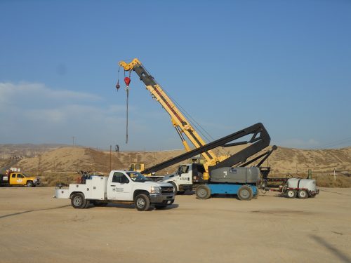 west coast construction and mechanical job site crane